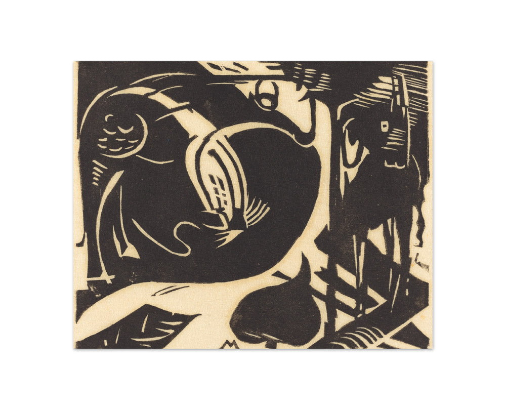 Franz Marc - Two Mythical Animals - Compact / Full Bleed / No Frame