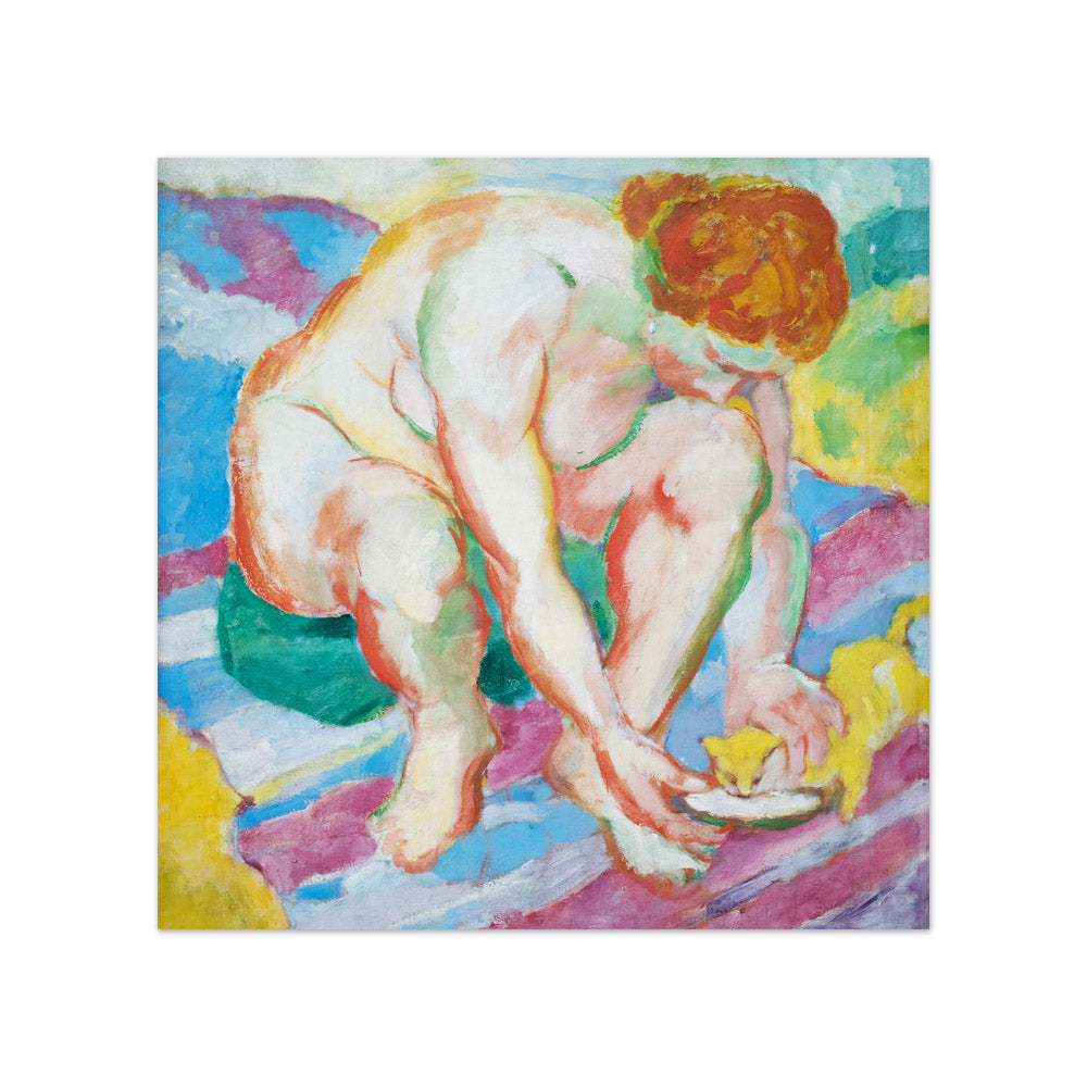 Franz Marc - Nude with Cat - Compact / Full Bleed / No Frame