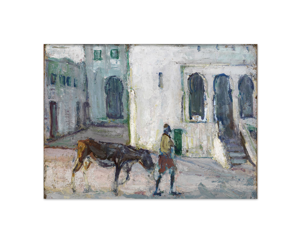Henry Ossawa Tanner - Street Scene, Tangier (Man Leading Calf) - Compact / Full Bleed / No Frame