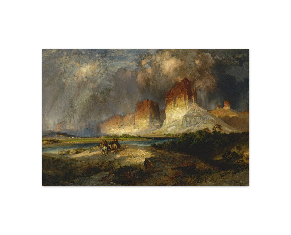 Thomas Moran - Cliffs of the Upper Colorado River, Wyoming Territory - Compact / Full Bleed / No Frame