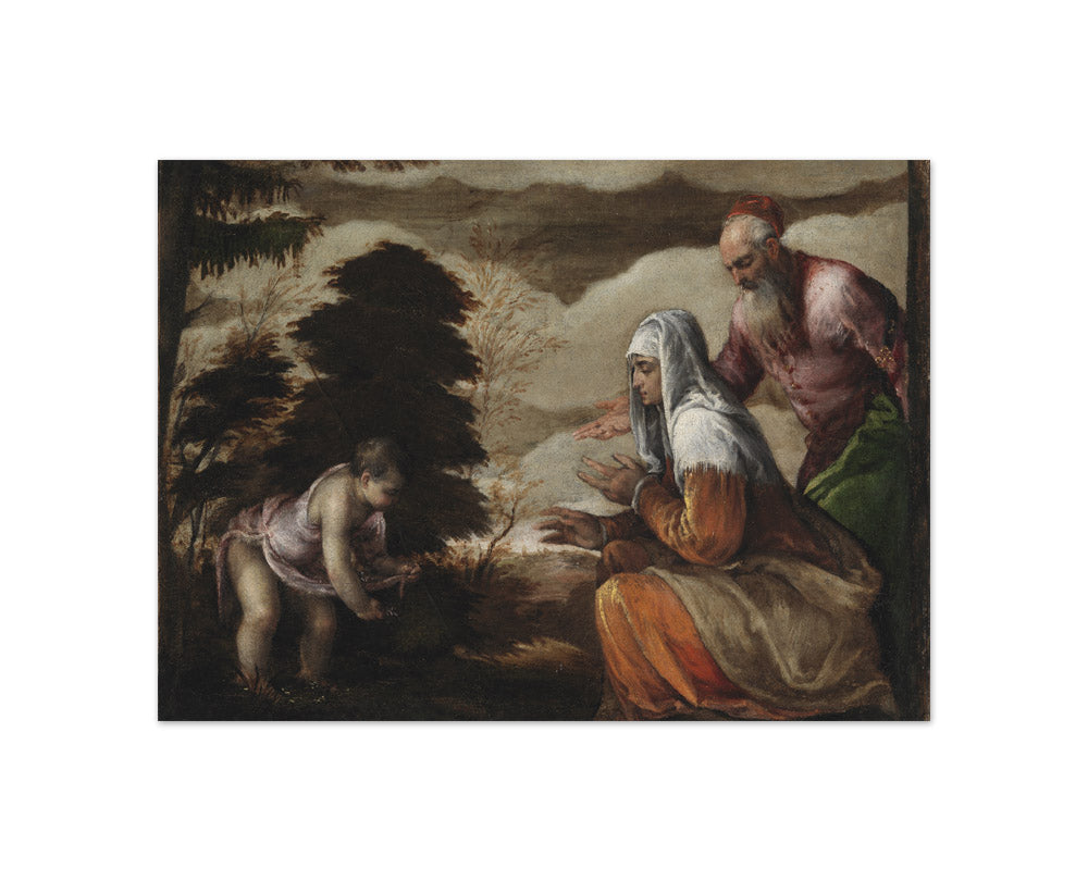 Jacopo Bassano - John the Baptist Gathering Flowers for His Parents - Compact / Full Bleed / No Frame