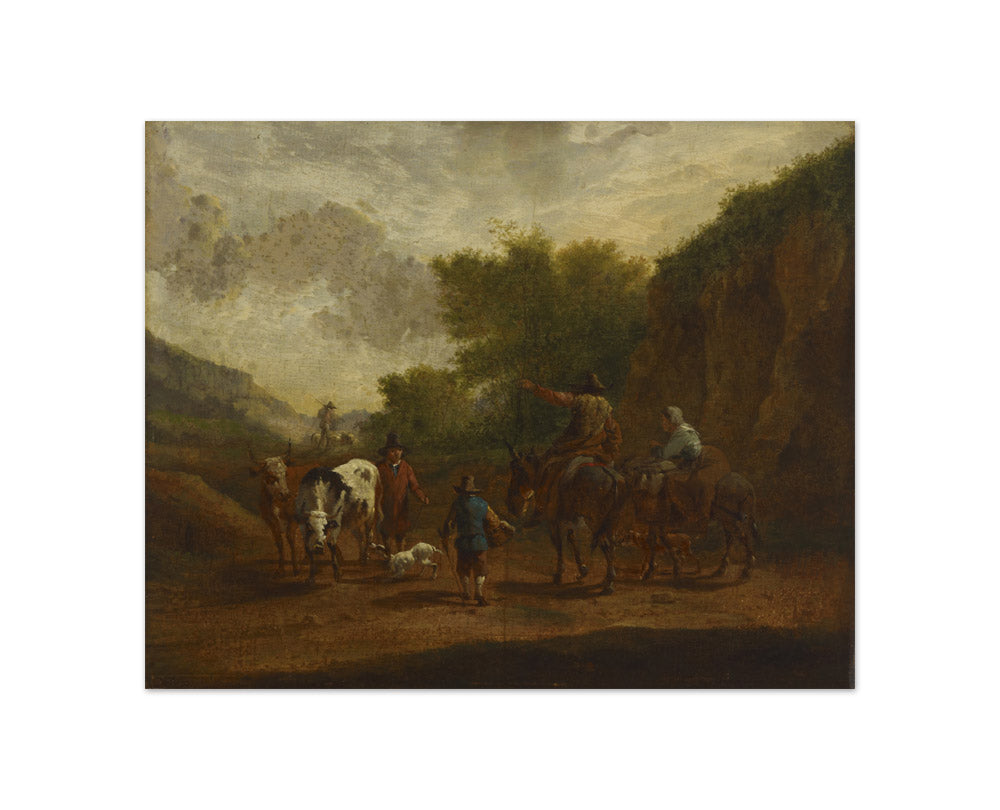 Nicolaes Berchem - Peasants on the Road - Compact / Full Bleed / No Frame
