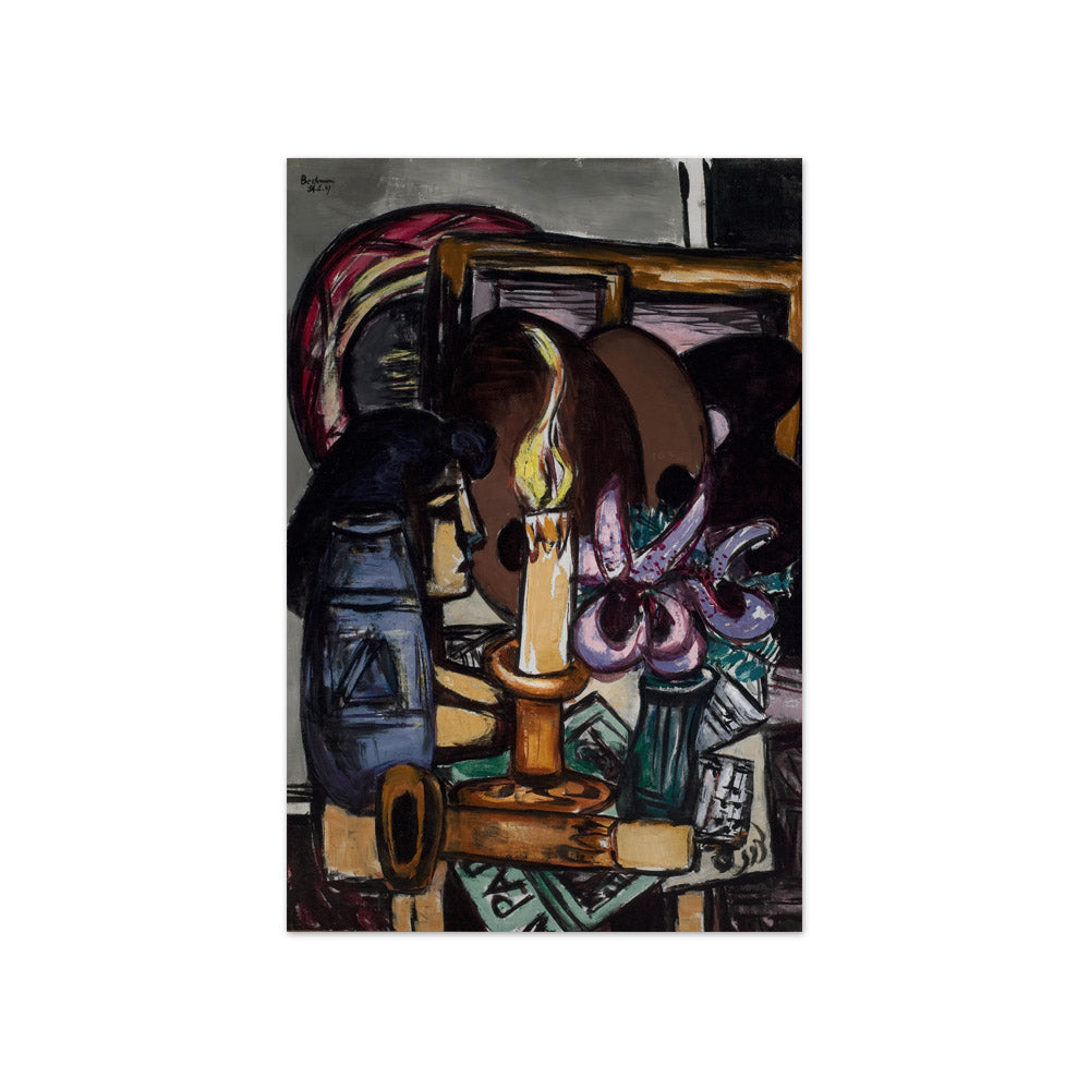 Max Beckmann - Still Life with Two Large Candles - Compact / Full Bleed / No Frame
