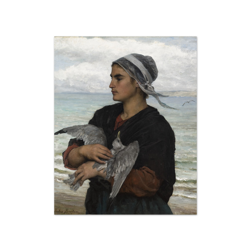 Jules Breton - The Wounded Seagull - Compact / Full Bleed / No Frame