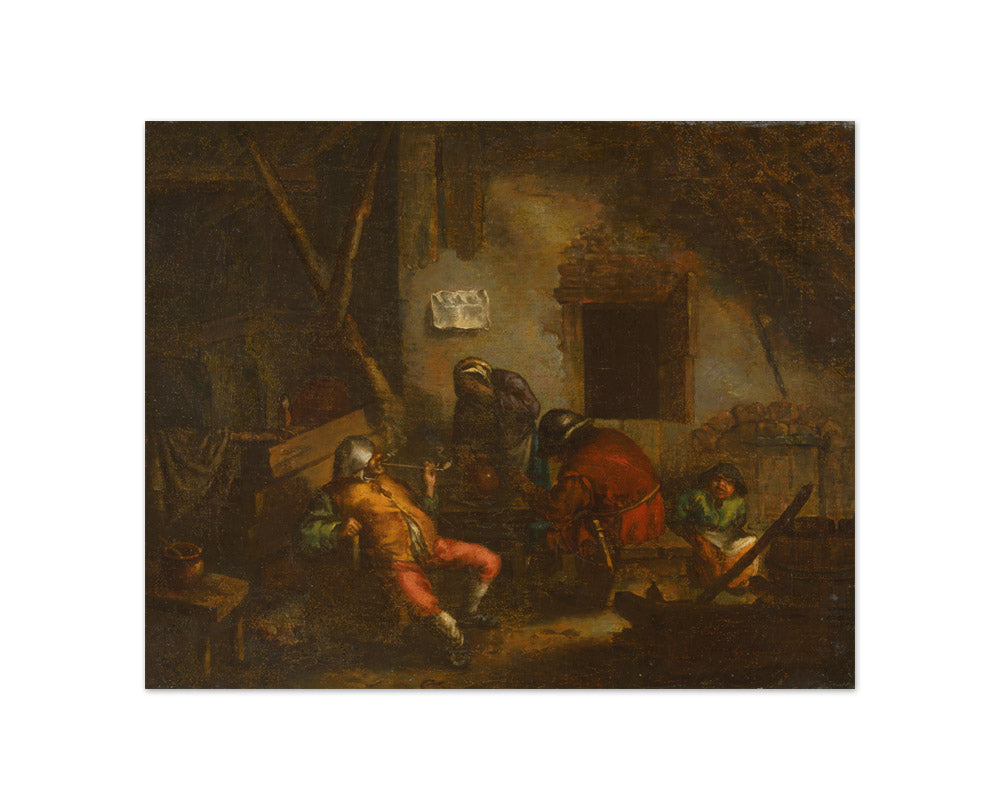 Adriaen Van Ostade - Smokers (Allegory of Smell) - Compact / Full Bleed / No Frame