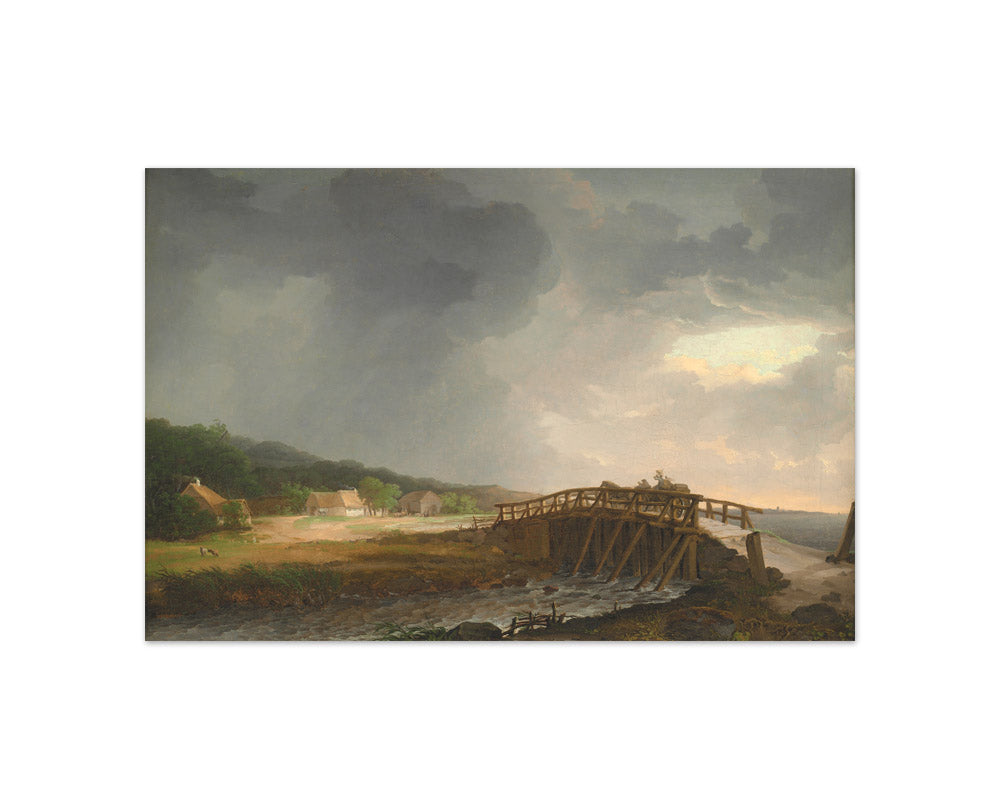 J. C. C. Dahl - The Bridge across Tryggevælde River with a View of Køge, Zealand - Compact / Full Bleed / No Frame