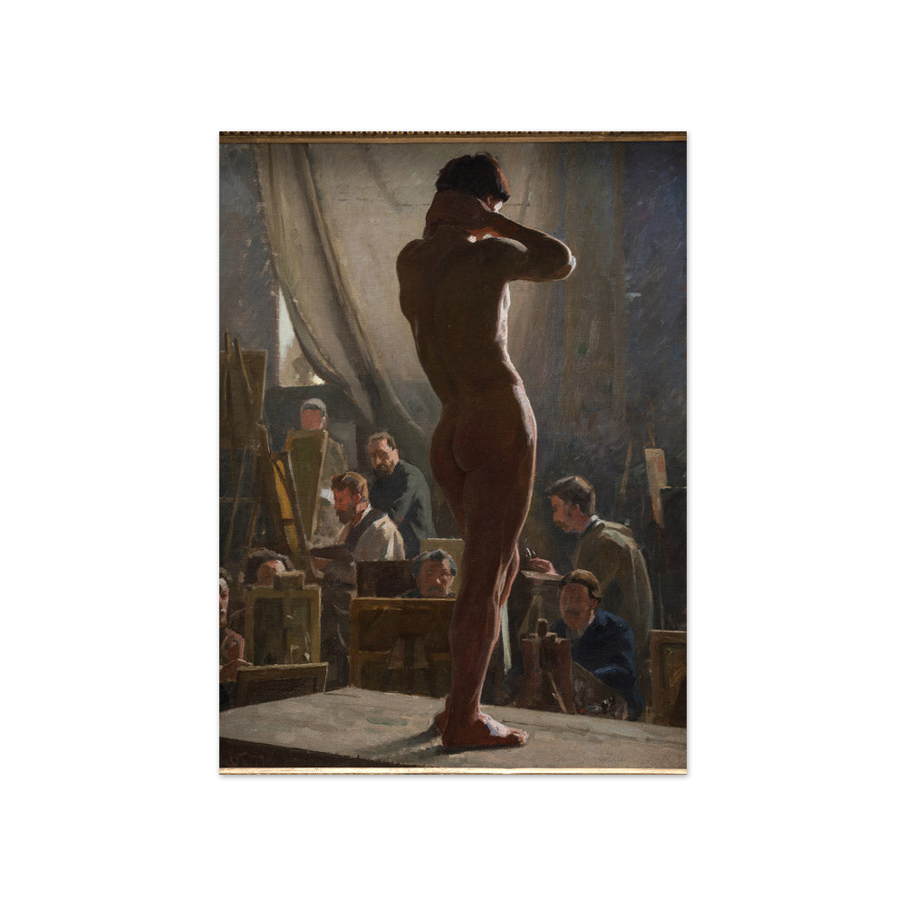 Laurits Tuxen - Model Study in Bonnat's Studio - Compact / Full Bleed / No Frame
