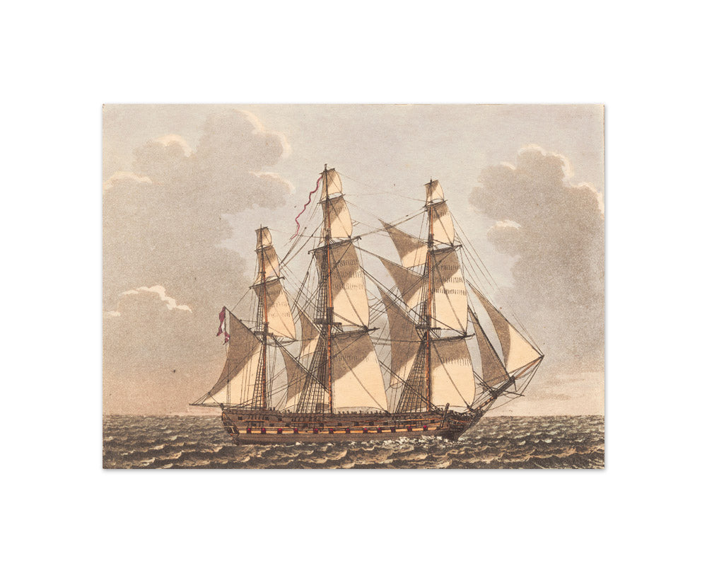 C.W. Eckersberg - A Danish Orlog Ship, to be Seen to Windward with a Side Wind - Compact / Full Bleed / No Frame