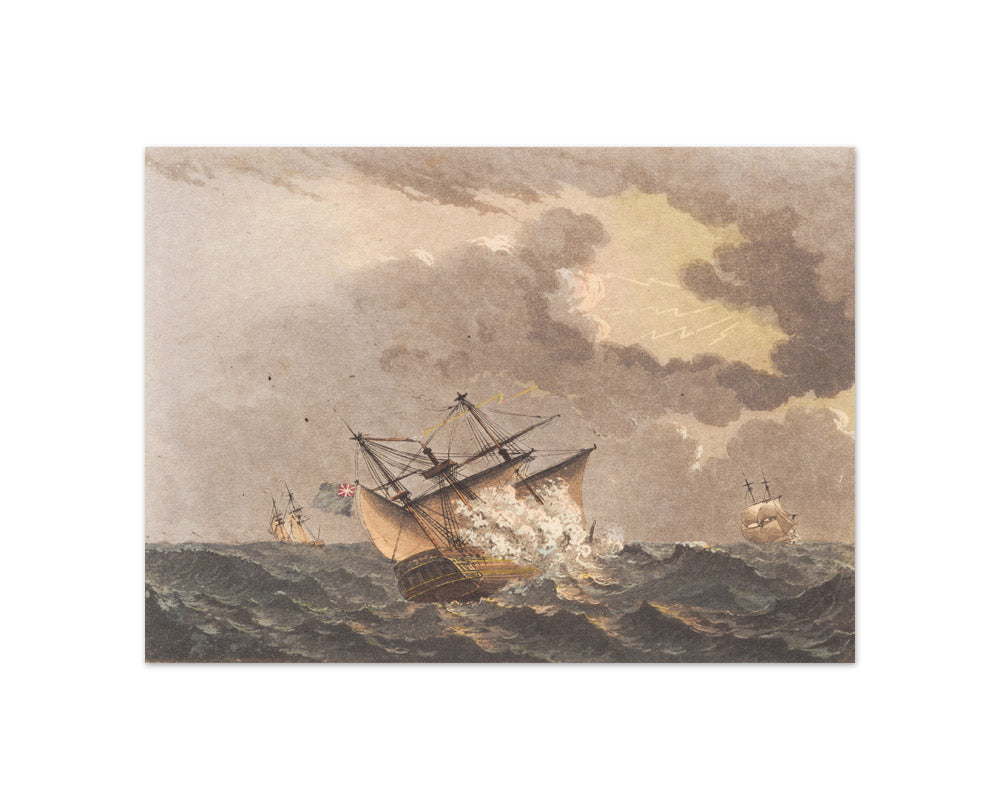 C.W. Eckersberg - An English Ship Struck by Lightning - Compact / Full Bleed / No Frame