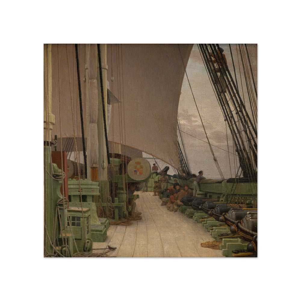 C.W. Eckersberg - The Starboard Battery and the Deck of the Corvette 'Najaden' - Compact / Full Bleed / No Frame