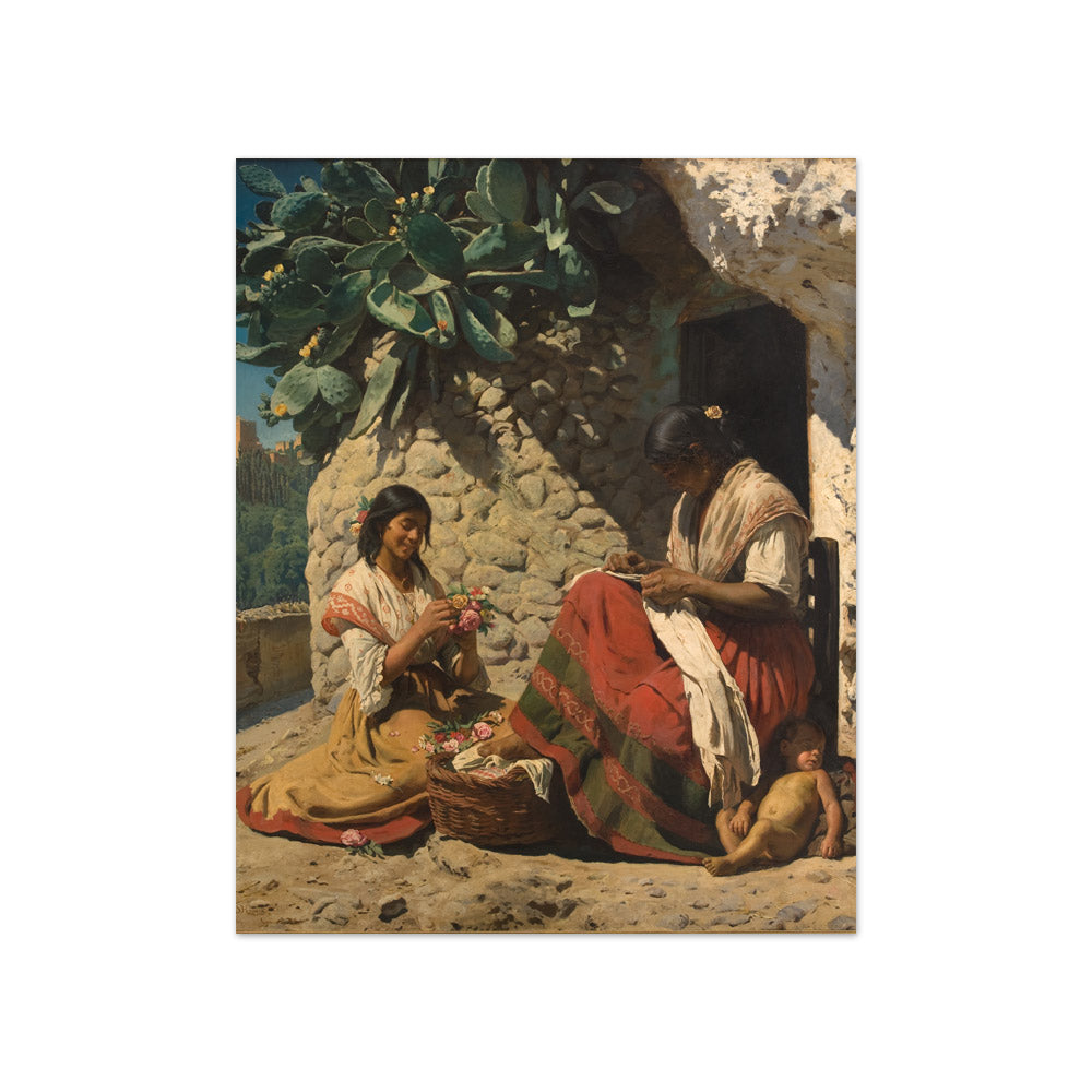 P.S. Krøyer - Two Gipsy Women Outside their Cottage - Compact / Full Bleed / No Frame