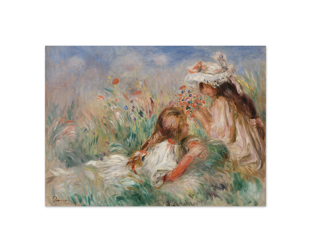 Auguste Renoir - Girls in the Grass Arranging a Bouquet - Compact / Full Bleed / No Frame