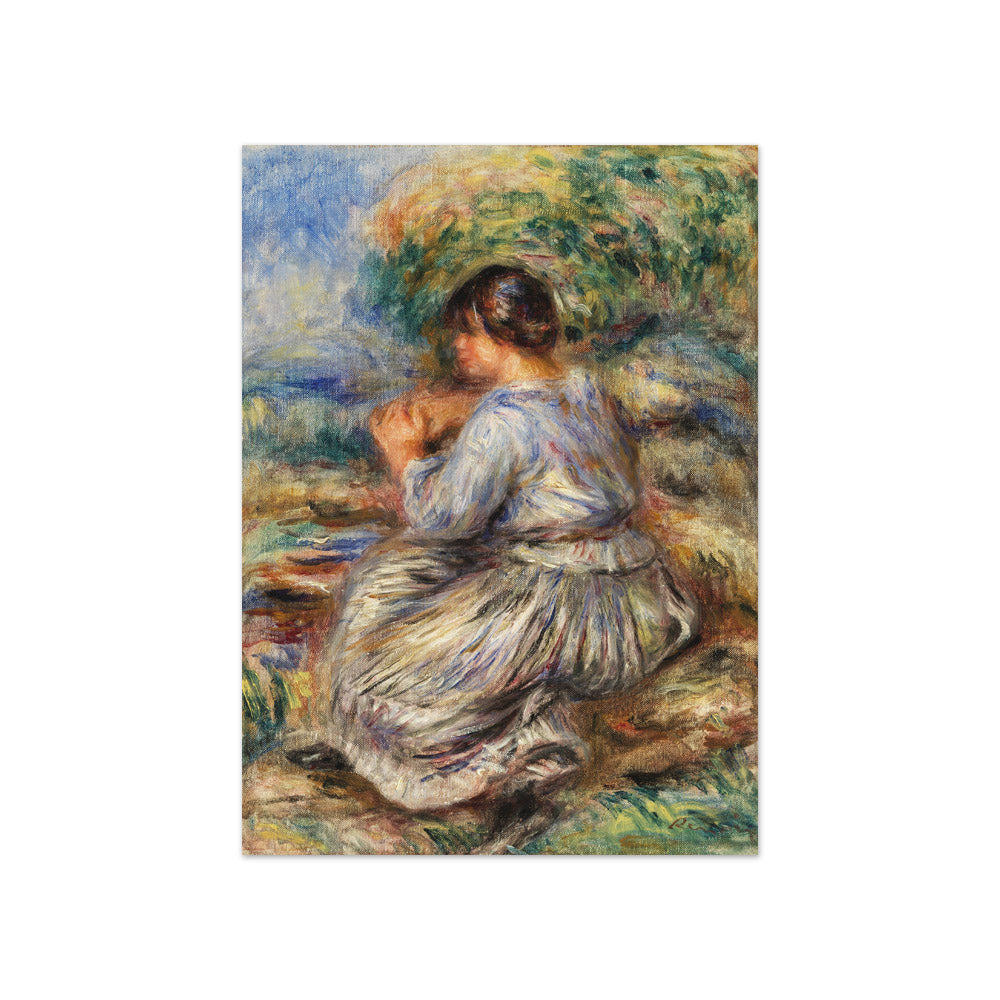 Auguste Renoir - Girl Seated in a Landscape - Compact / Full Bleed / No Frame