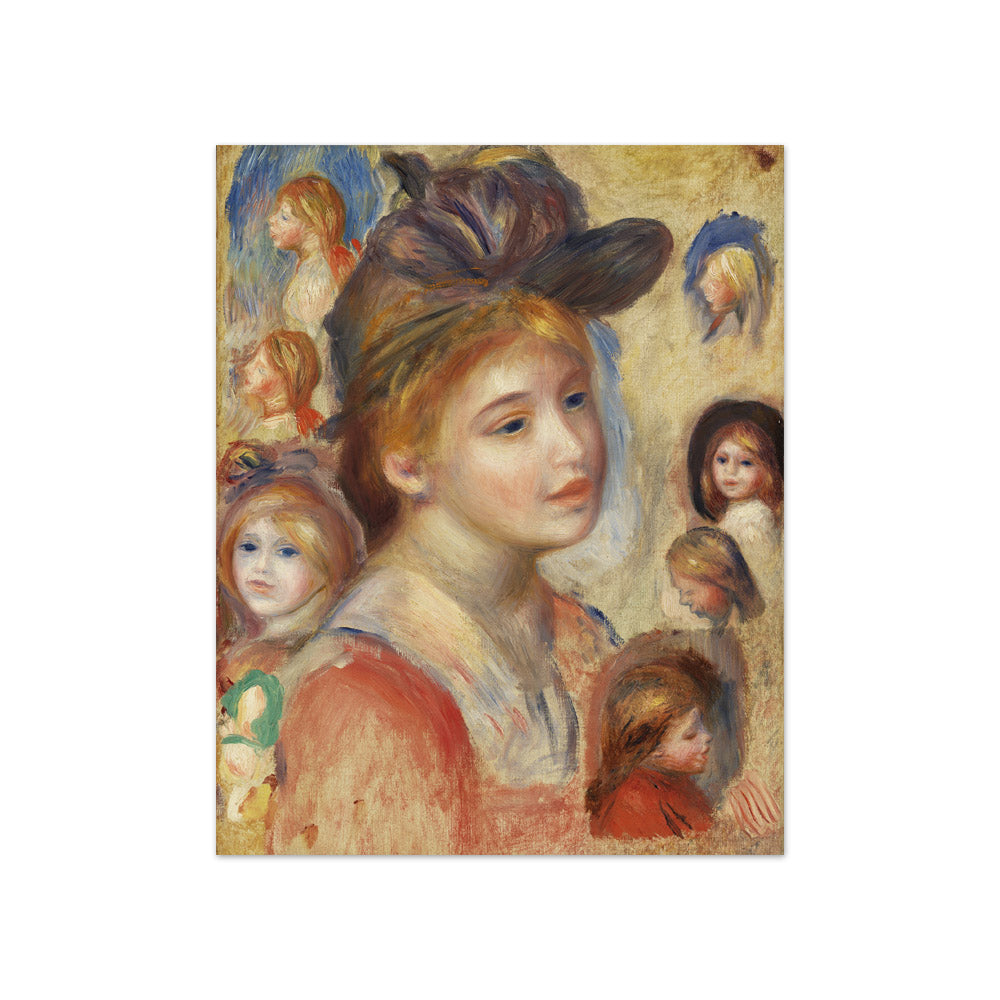 Auguste Renoir - Study of Girls' Heads - Compact / Full Bleed / No Frame