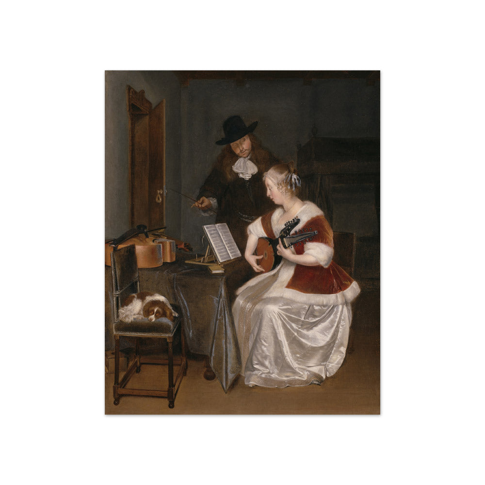 Gerard ter Borch - The Music Lesson - Compact / Full Bleed / No Frame