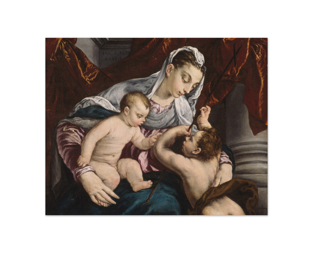 Jacopo Bassano - Virgin and Child with the Young Saint John the Baptist - Compact / Full Bleed / No Frame