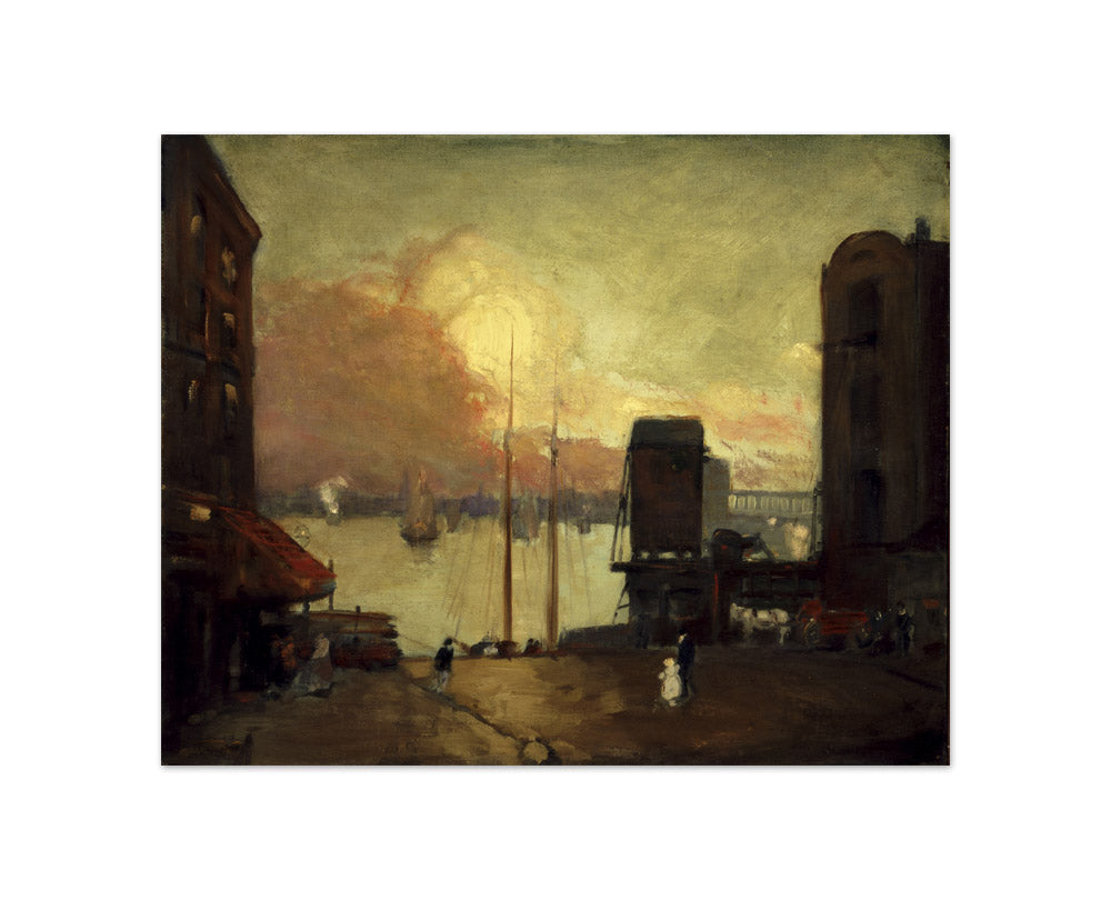 Robert Henri - Cumulus Clouds, East River - Compact / Full Bleed / No Frame