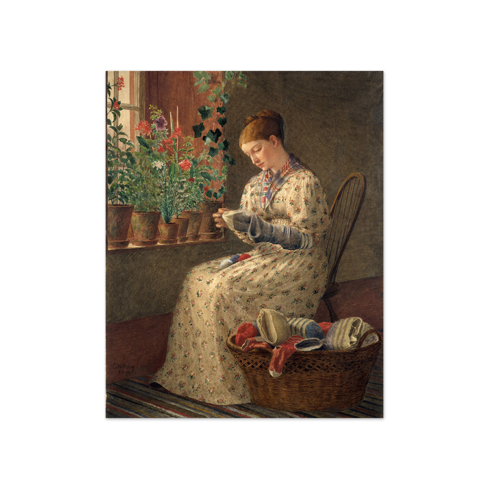Enoch Wood Perry - A Month's Darning - Compact / Full Bleed / No Frame