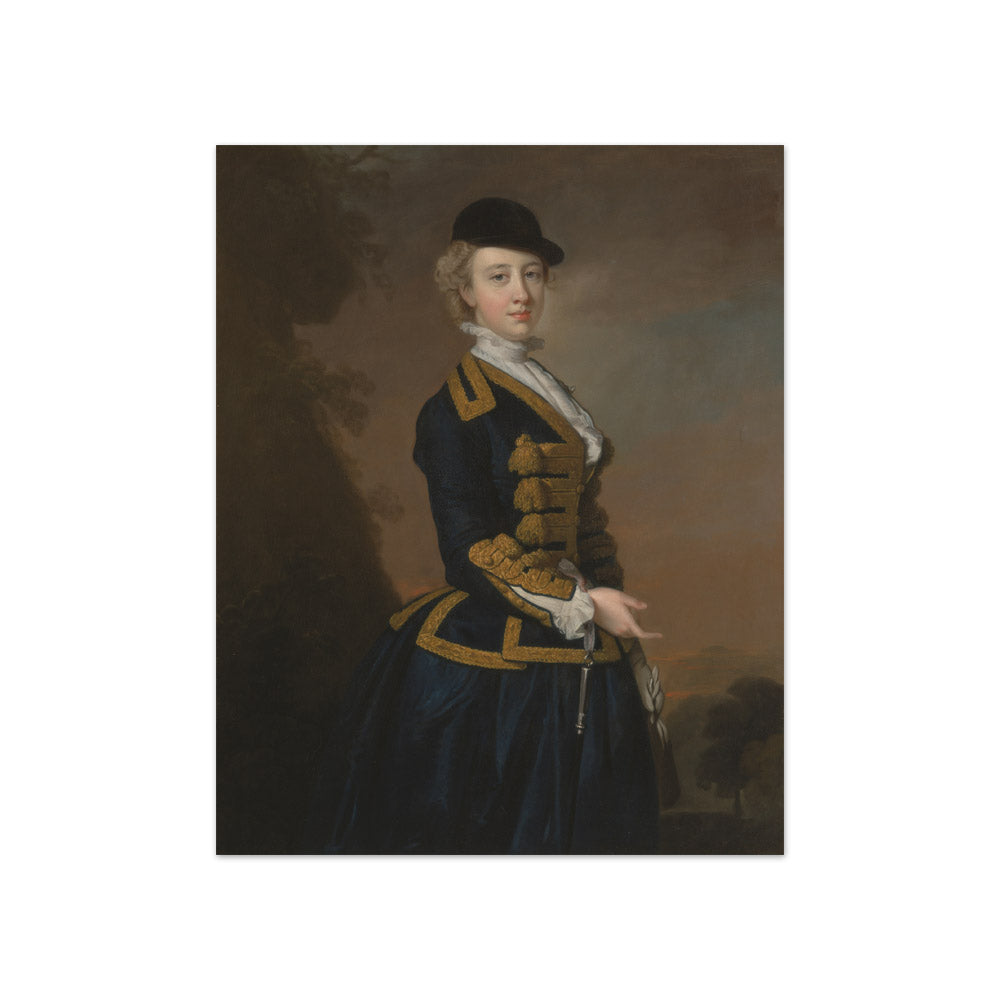 Thomas Hudson - Portrait of a Young Woman of the Fortesque Family of Devon - Compact / Full Bleed / No Frame