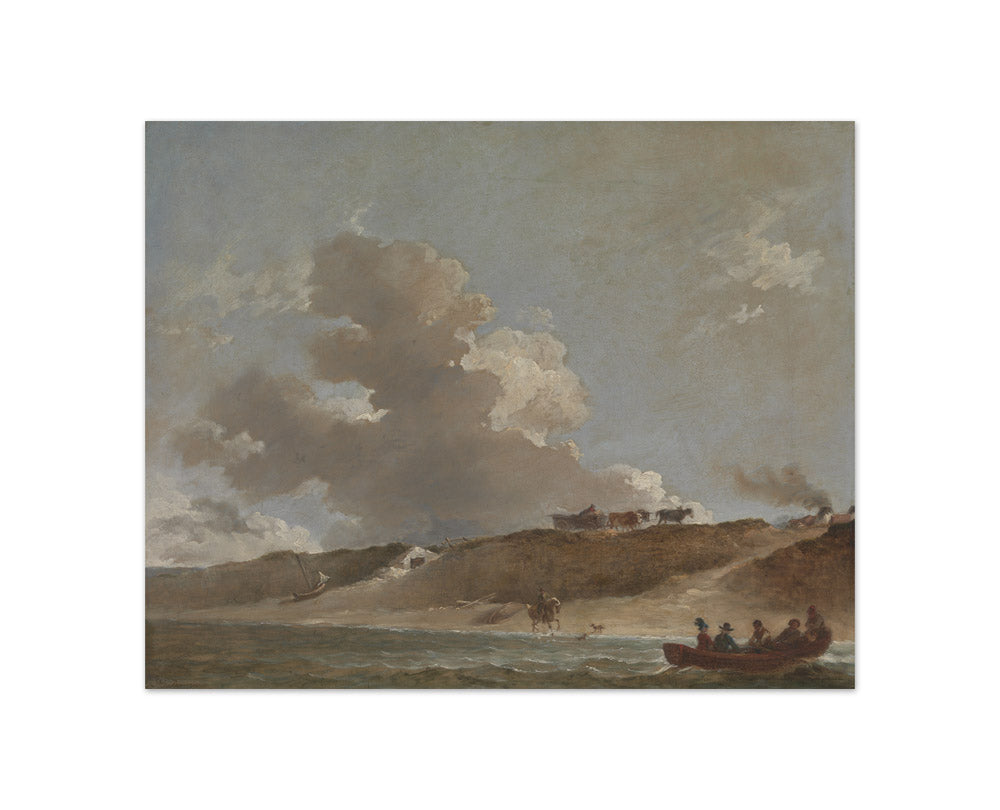 Peter Francis Bourgeois - Coastal Landscape with a Ferry Boat - Compact / Full Bleed / No Frame