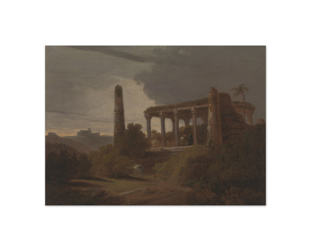 Thomas Daniell - Indian Landscape with Temple Ruins - Compact / Full Bleed / No Frame