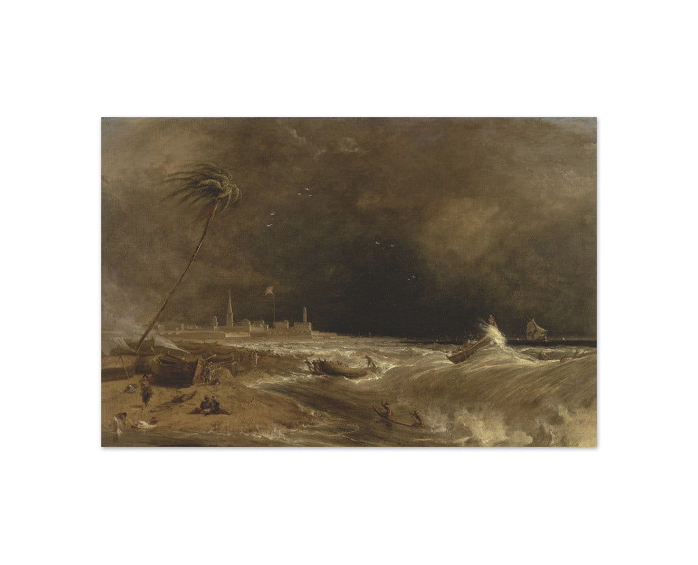 William Daniell - Madras, or Fort St. George, in the Bay of Bengal -- A Squall Passing Off - Compact / Full Bleed / No Frame