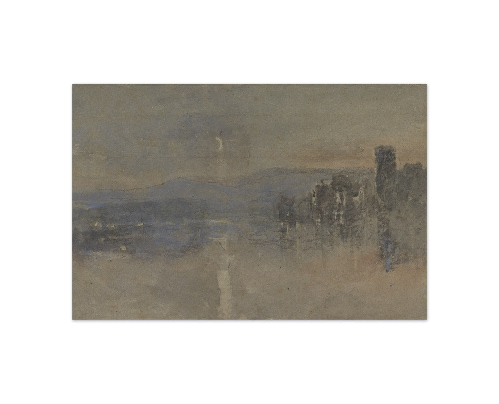 David Cox the Elder - Moonlight Landscape - Compact / Full Bleed / No Frame
