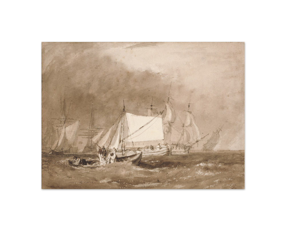 Joseph Mallord William Turner - Shipping Scene, with Fishermen - Compact / Full Bleed / No Frame