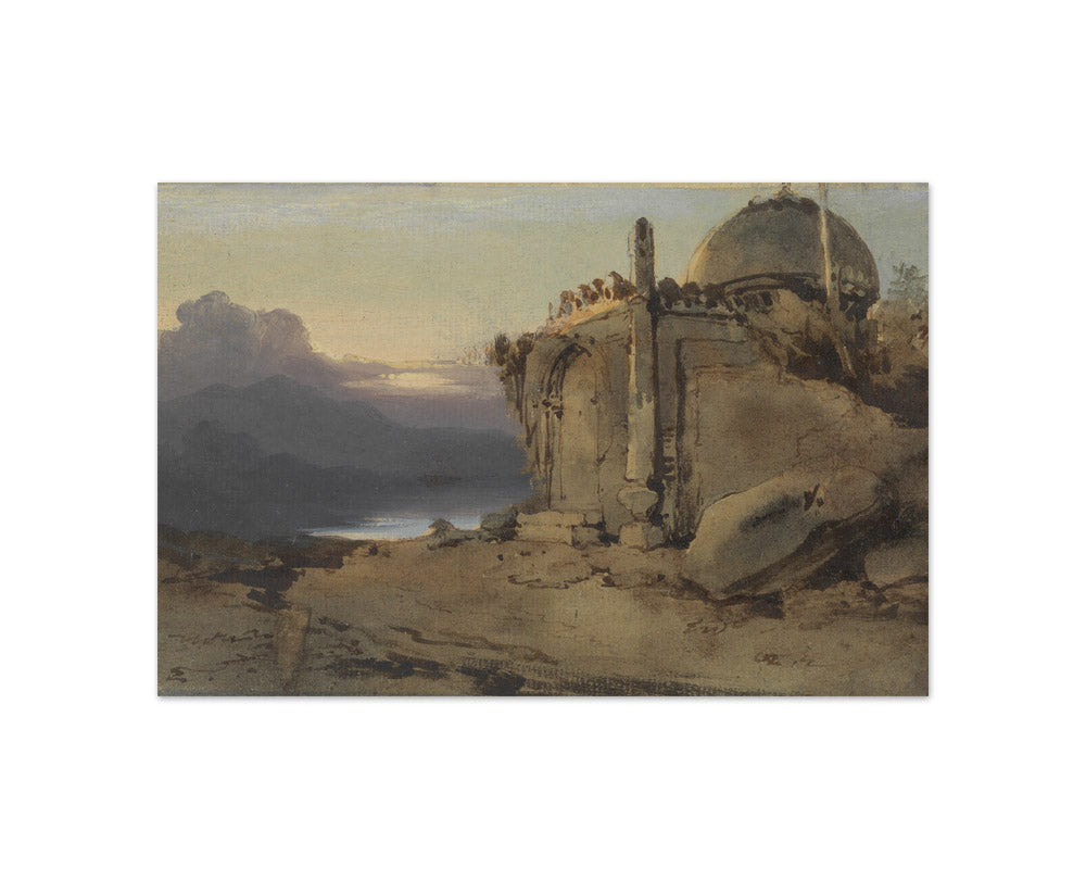 George Chinnery - Ruins of a Temple, Sunset - Compact / Full Bleed / No Frame
