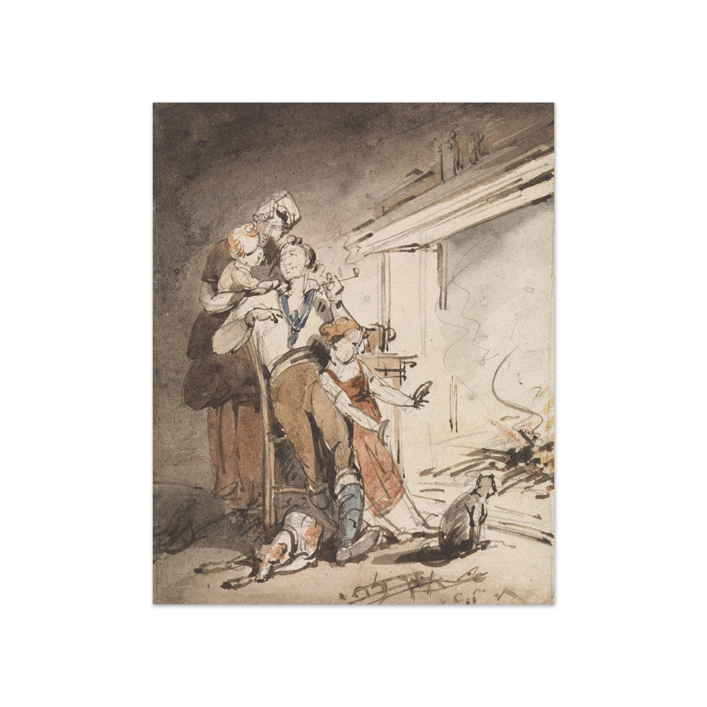 George Chinnery - A Sailor and His Family - Compact / Full Bleed / No Frame