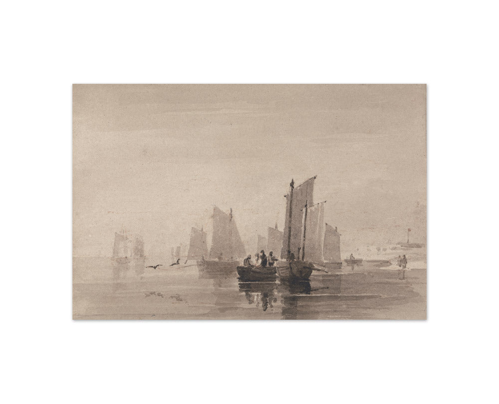 David Cox the Elder - Fishing off Hastings - Compact / Full Bleed / No Frame