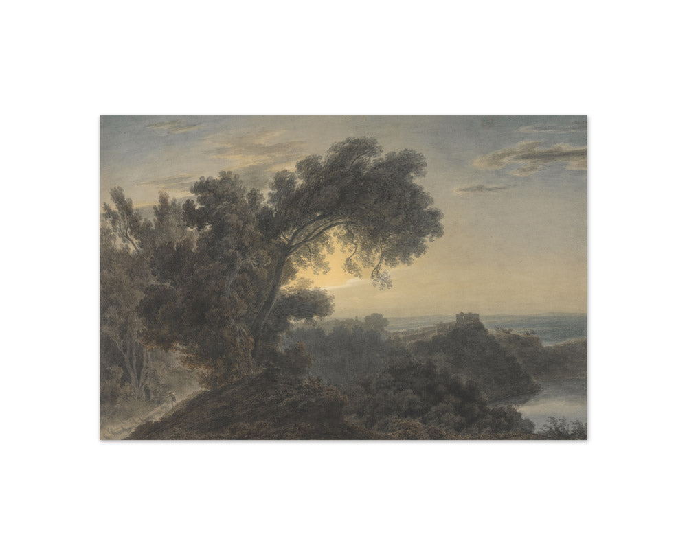 John Robert Cozens - The Lake of Albano and Castle Gandolfo - Compact / Full Bleed / No Frame