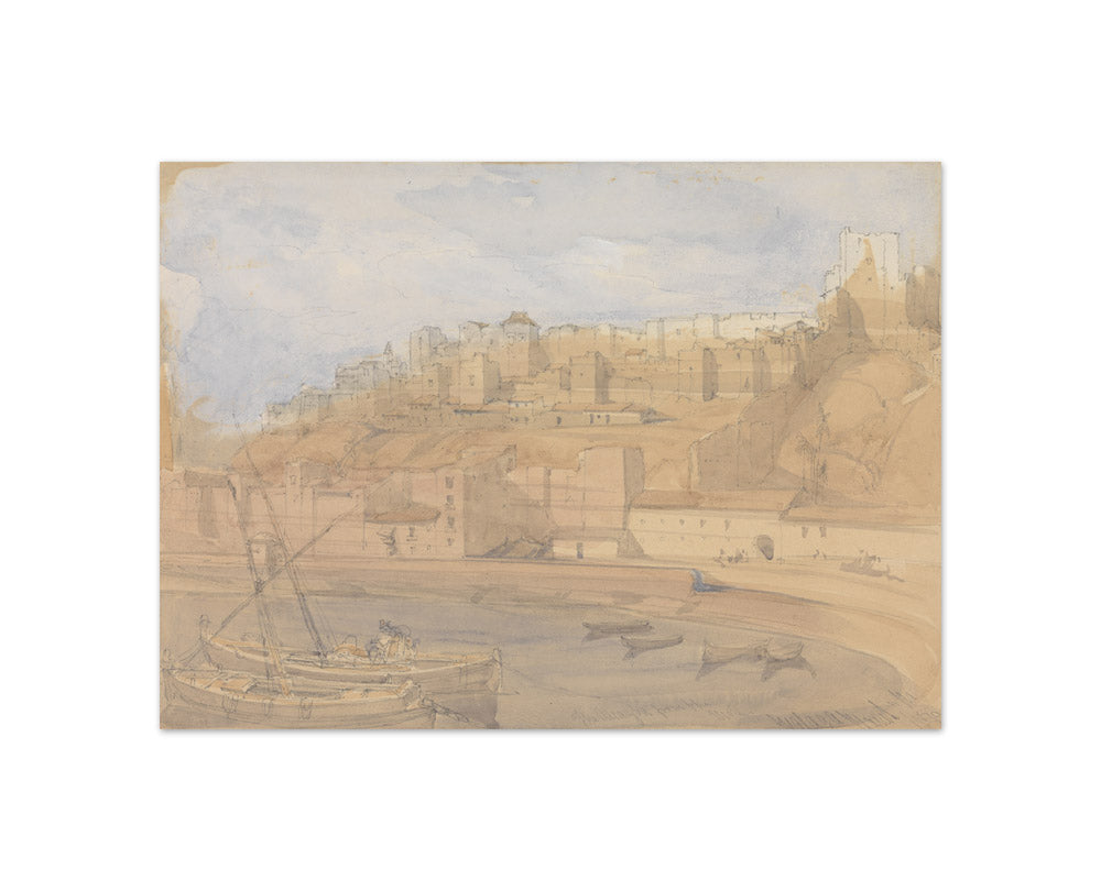 David Roberts - The Alcazaba from the Mole, Malaga - Compact / Full Bleed / No Frame
