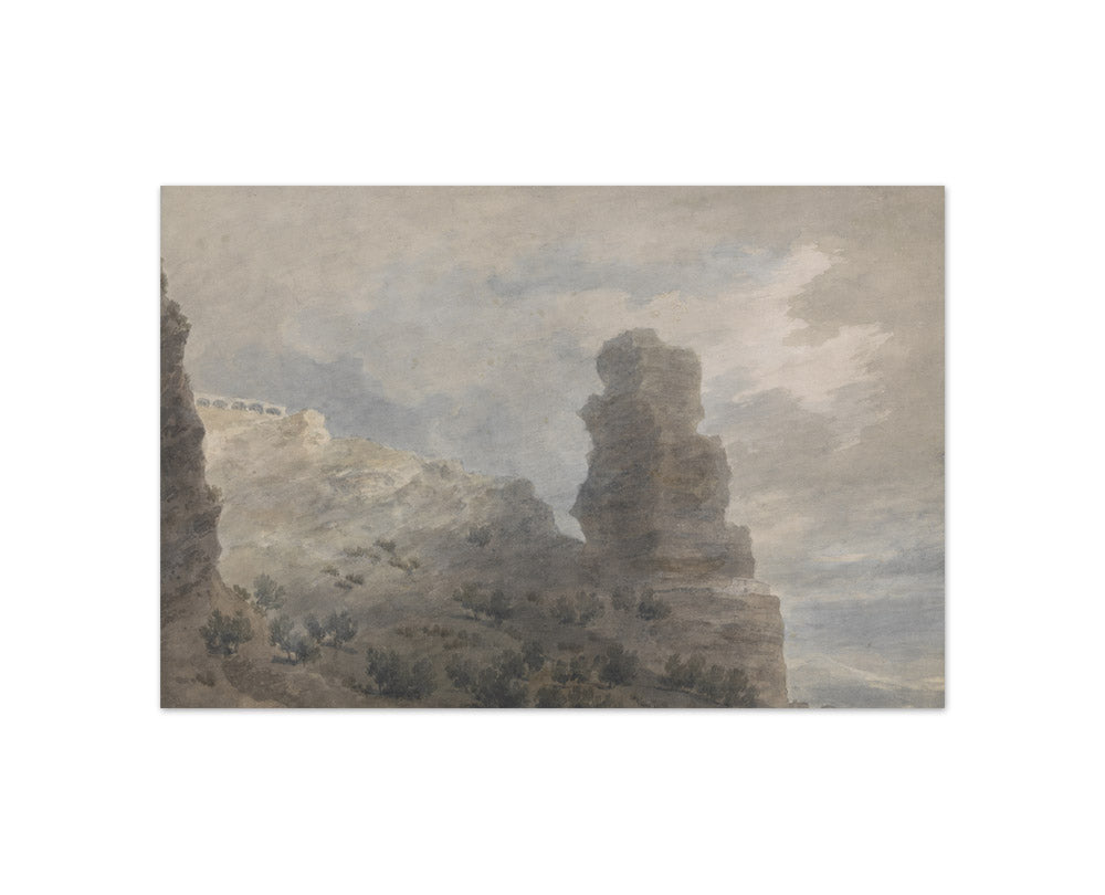 John Robert Cozens - A View from the Inn at Terracina - Compact / Full Bleed / No Frame