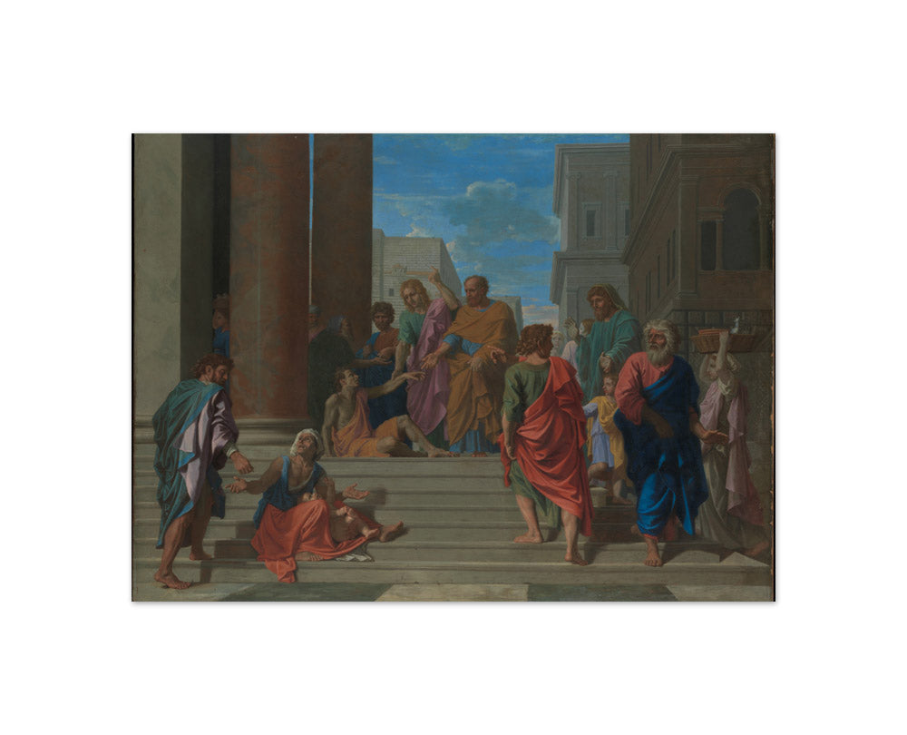 Nicolas Poussin - Saints Peter and John Healing the Lame Man - Compact / Full Bleed / No Frame