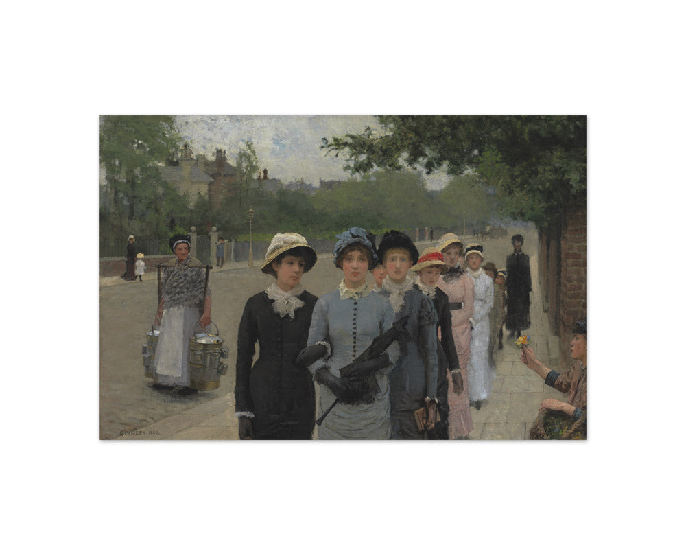 Sir George Clausen - Schoolgirls - Compact / Full Bleed / No Frame