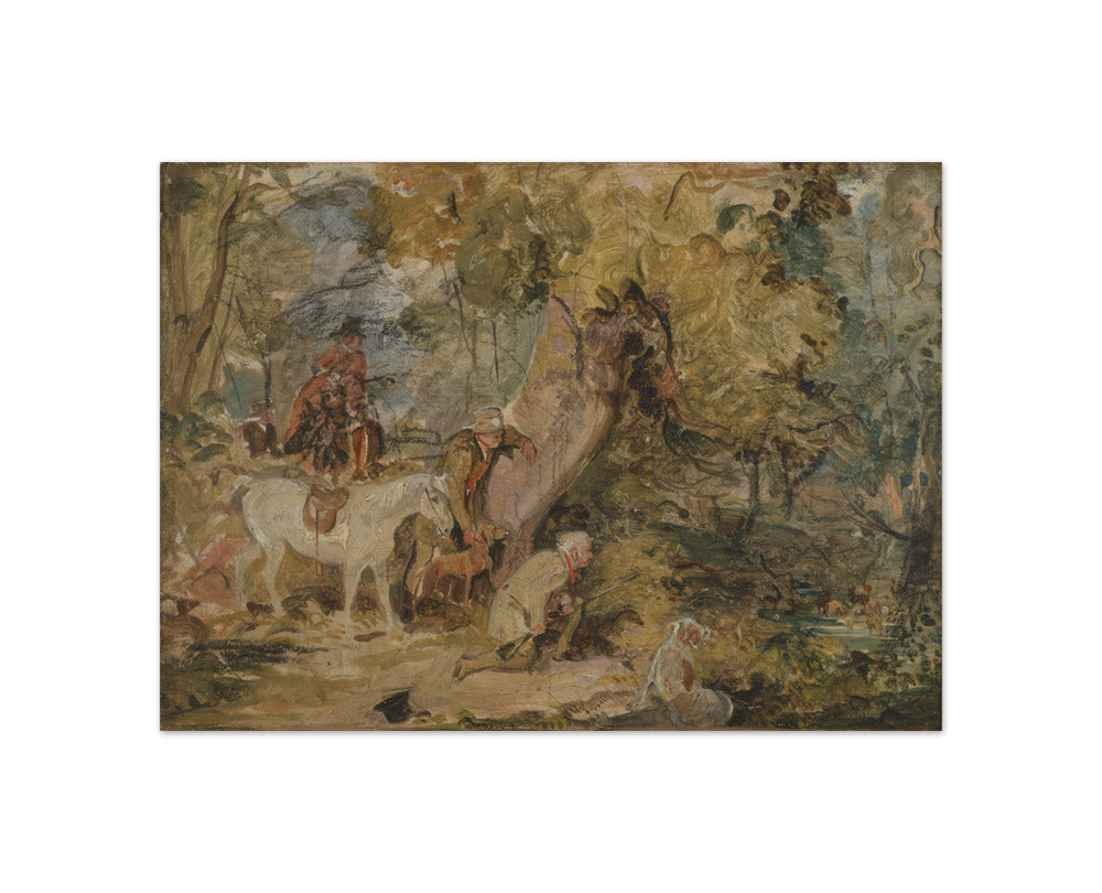 John Frederick Lewis - A Sketch for 'Foresters Stalking Deer' - Compact / Full Bleed / No Frame