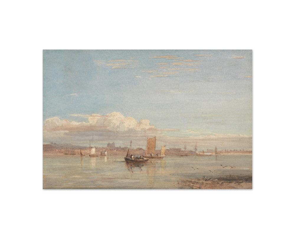 David Cox the Elder - Greenwich Hospital from Woolwich Reach - Compact / Full Bleed / No Frame