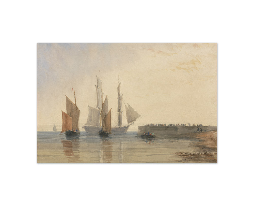 David Cox the Elder - Entrance to Calais Harbour - Compact / Full Bleed / No Frame