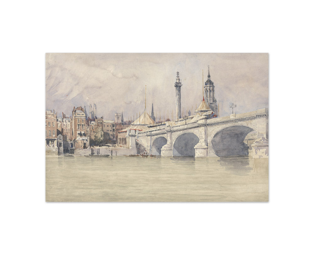 David Cox the Elder - The Opening of the New London Bridge - Compact / Full Bleed / No Frame