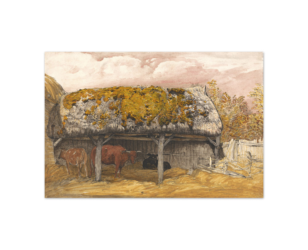 Samuel Palmer - A Cow Lodge with a Mossy Roof - Compact / Full Bleed / No Frame