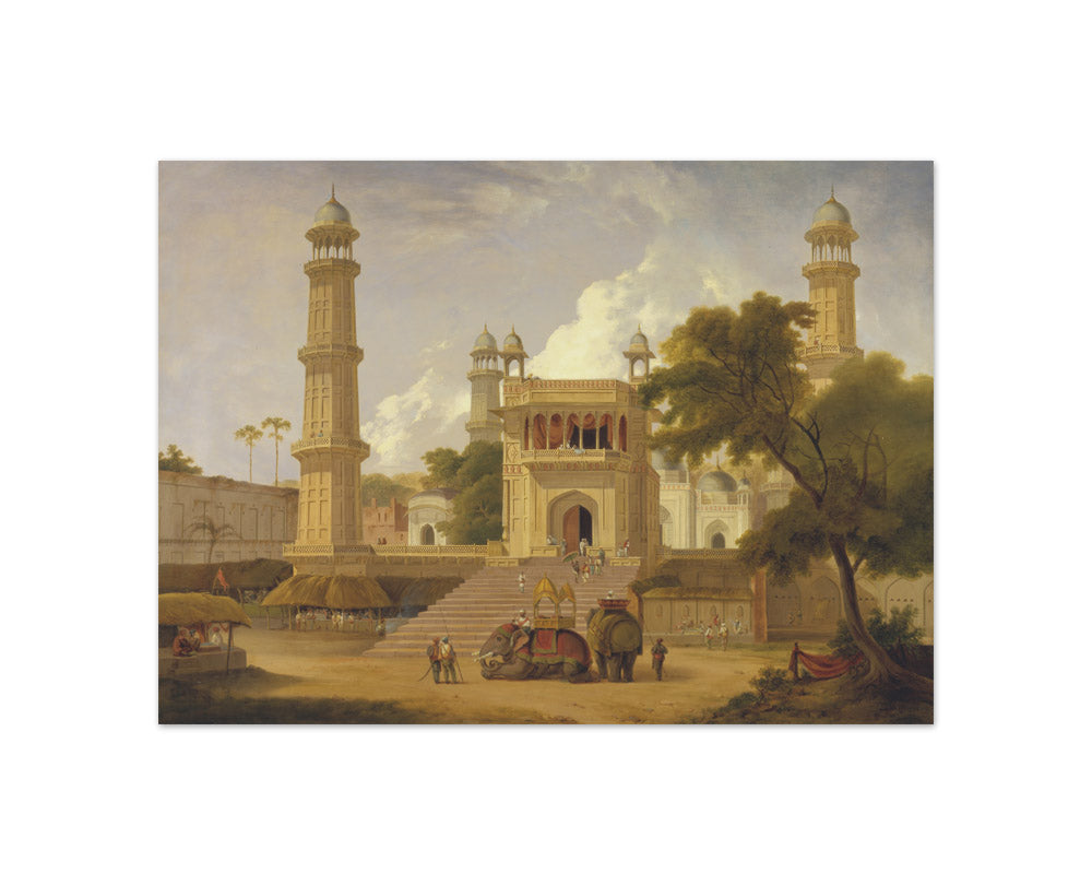 Thomas Daniell - Indian Temple, Said to Be the Mosque of Abo-ul-Nabi, Muttra - Compact / Full Bleed / No Frame