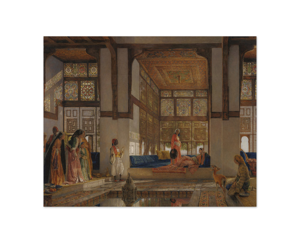 John Frederick Lewis - A Lady Receiving Visitors (The Reception) - Compact / Full Bleed / No Frame
