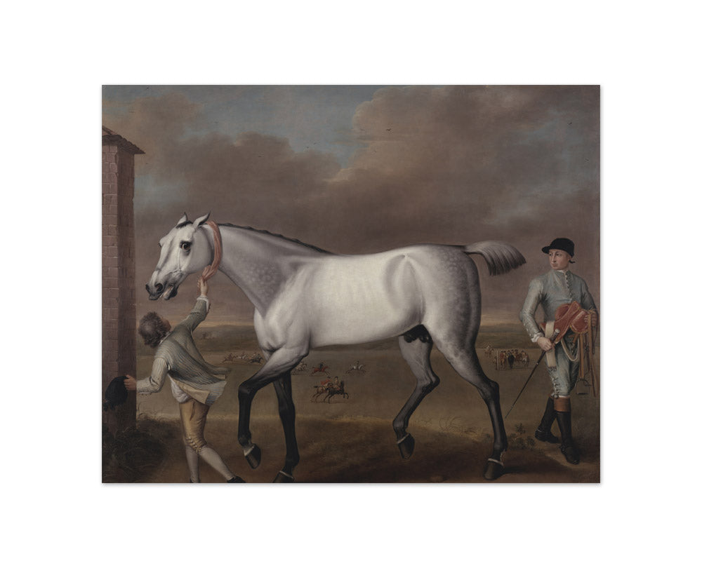 John Wootton - The Duke of Hamilton's Grey Racehorse 'Victorious' at Newmarket - Compact / Full Bleed / No Frame