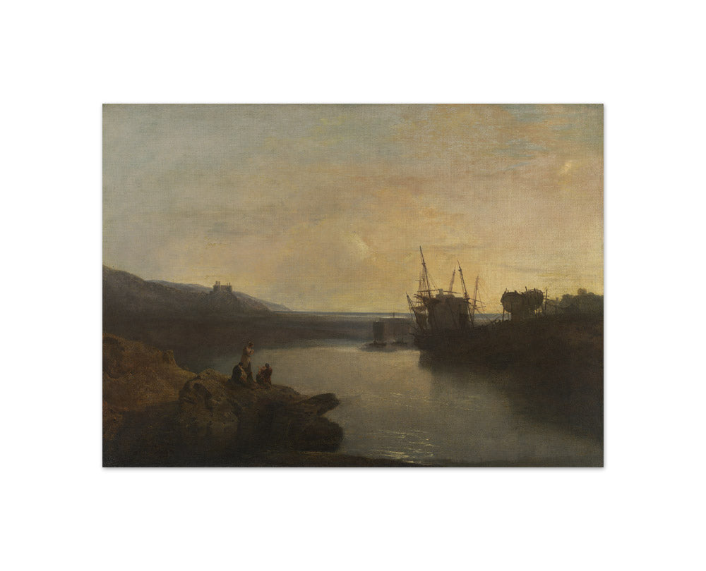 Joseph Mallord William Turner - Harlech Castle, from Tygwyn Ferry, Summer's Evening Twilight - Compact / Full Bleed / No Frame