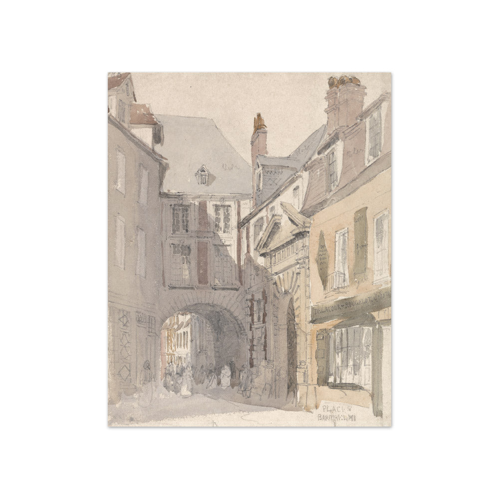 David Cox the Elder - Place St. Barthélemy, Rouen - Compact / Full Bleed / No Frame