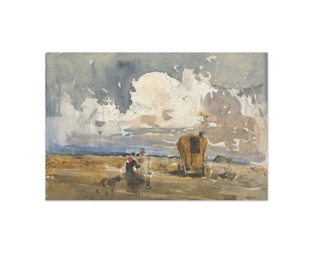 David Cox the Elder - Landscape with Gypsies and Wagon - Compact / Full Bleed / No Frame