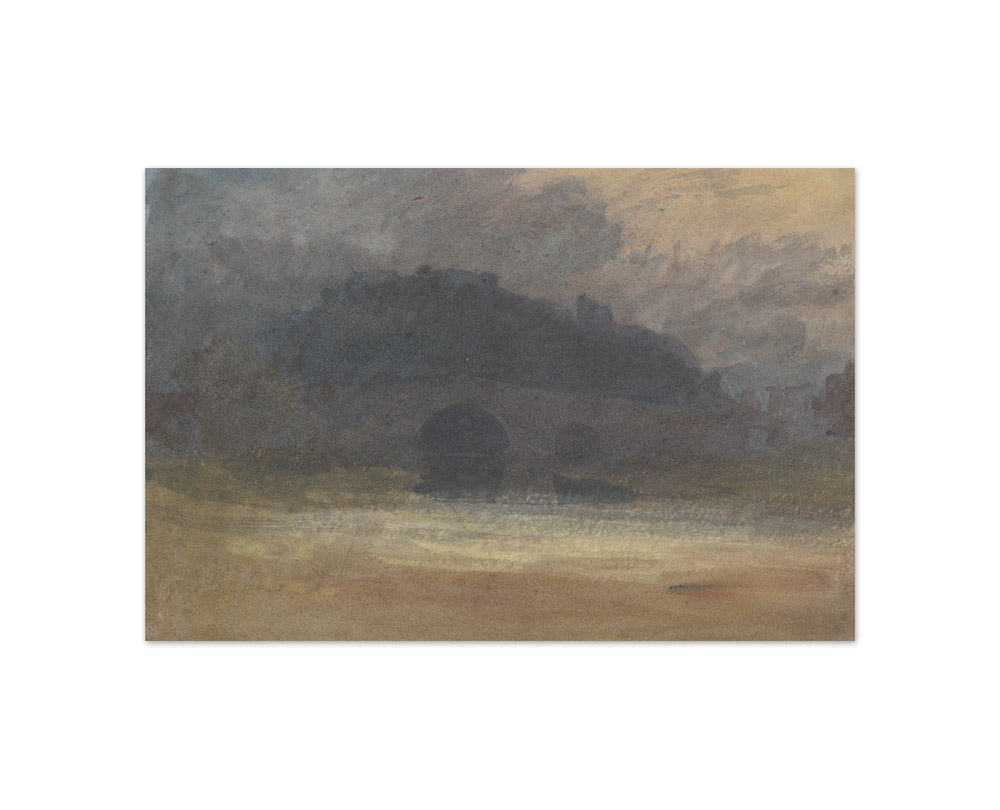 Joseph Mallord William Turner - Evening Landscape with Castle and Bridge in Yorkshire - Compact / Full Bleed / No Frame