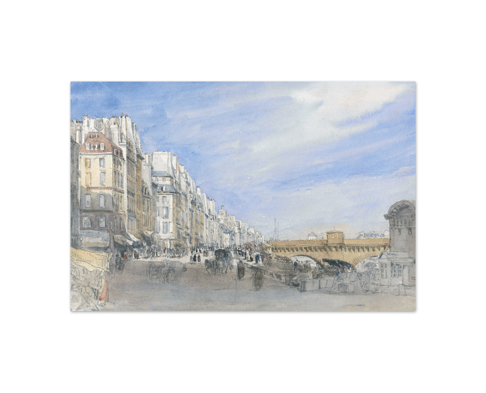 David Cox the Elder - Pont Neuf from the Quai de l'Ecole, Paris - Compact / Full Bleed / No Frame