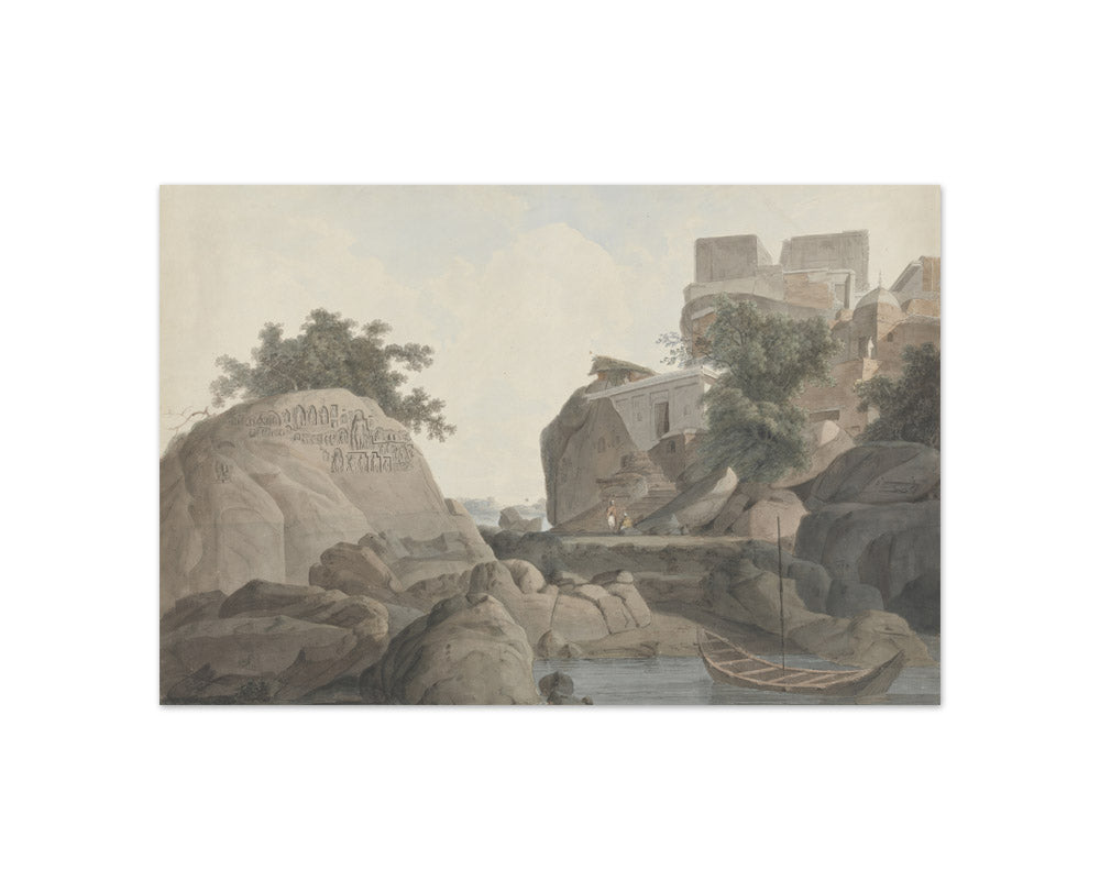 Thomas Daniell - Fakir's Rock at Sultanganj, on the Ganges River - Compact / Full Bleed / No Frame
